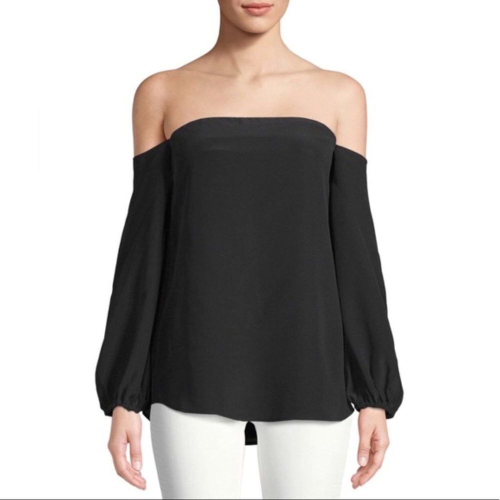 THEORY "LAUREEMA" MOSAIC SILK TOP